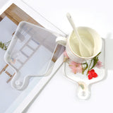 Handle Tray Epoxy Resin Mold Coaster Cup Mat Silicone Mould DIY Craft Tool