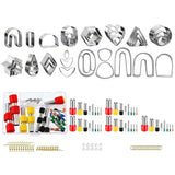 69HB 36 Polymer Clay Cutters 40 Circle Shape Cutters with Earplugs Earring Hooks