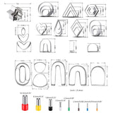 69HB 36 Polymer Clay Cutters 40 Circle Shape Cutters with Earplugs Earring Hooks