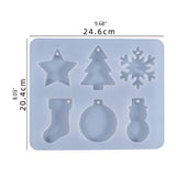 Christmas Snowflake Snowman Epoxy Resin Mold Pendants Ornaments