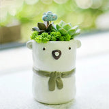 Little Bear Succulents Flower Pot Epoxy Resin Mold Silicone Mould DIY Crafts