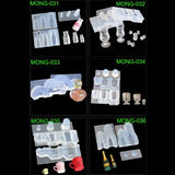 Silicone Mold Mini Milk Bottle Goblet Cup Resin Jewelry Tools
