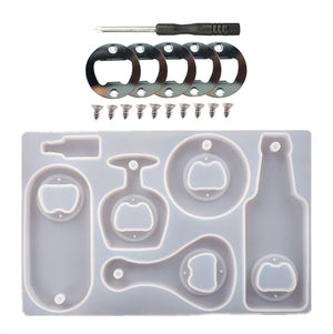 69HB Silicone Resin Mold Bottle Opener Mould Beauty Tray DIY Jewelry Holder