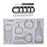 69HB Silicone Resin Mold Bottle Opener Mould Beauty Tray DIY Jewelry Holder