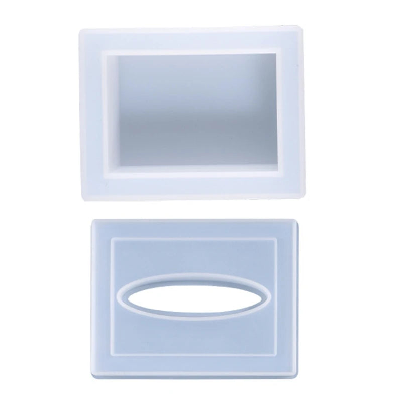 Crystal Epoxy Resin Mold for Tissue Box Storage