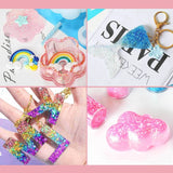 69HB Glitter Powder 24 Colours Crafts DIY Decoration Glitter