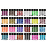 69HB Glitter Powder 24 Colours Crafts DIY Decoration Glitter