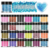 69HB Glitter Powder 24 Colours Crafts DIY Decoration Glitter