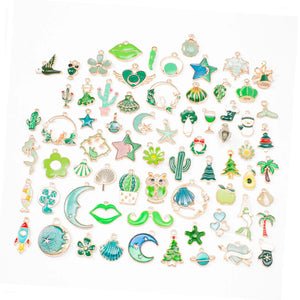 69Pcs Enamel Charms for Jewelry Making Necklaces Bracelets