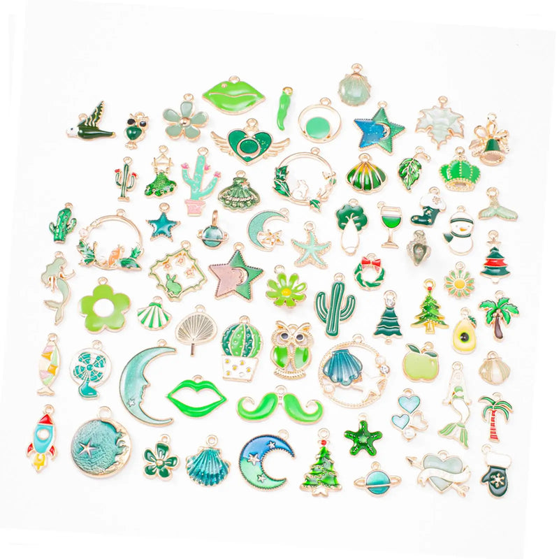 69Pcs Enamel Charms for Jewelry Making Necklaces Bracelets