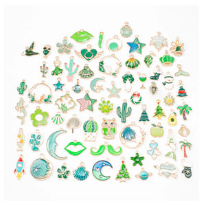 69Pcs Enamel Charms for Jewelry Making Necklaces Bracelets
