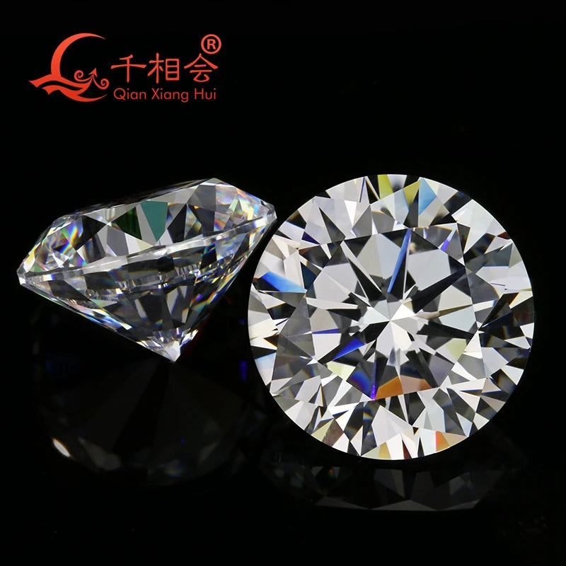 100pcs 6A 2.1-3.75mm CZ Stones Round Cut Hearts & Arrows