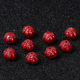 6A Natural Cinnabar Zinnober Quartz Crystal Bead for Jewelry Making