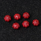 6A Natural Cinnabar Zinnober Quartz Crystal Bead for Jewelry Making