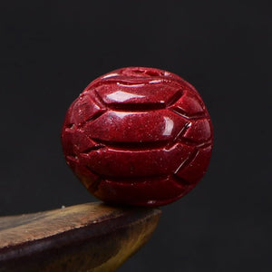 6A Cinnabar Zinnober Turtle Shell Quartz Crystal Bead DIY Jewelry Making