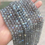 6A Natural Stone Gray Moonstone Light Labradorite Gemstone Bead