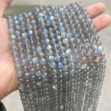 6A Natural Stone Gray Moonstone Light Labradorite Gemstone Bead