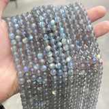 6A Natural Stone Gray Moonstone Light Labradorite Gemstone Bead