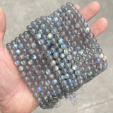 6A Natural Stone Gray Moonstone Light Labradorite Gemstone Bead