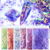 6Bag/Set Mermaid Nail Glitter Flakes Sequins Charms DIY Nails Decoration