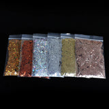 6Bag/Set Mermaid Nail Glitter Flakes Sequins Charms DIY Nails Decoration