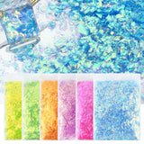 6Bag/Set Mermaid Nail Glitter Flakes Sequins Charms DIY Nails Decoration