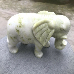 6LB Natural Green Jade Quartz Hand Carved Reiki Healing Crystal