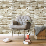 6M Vinyl 3D Brick Rock Sticker Paper Adhesive Wallpaper Furniture Wall Stickers