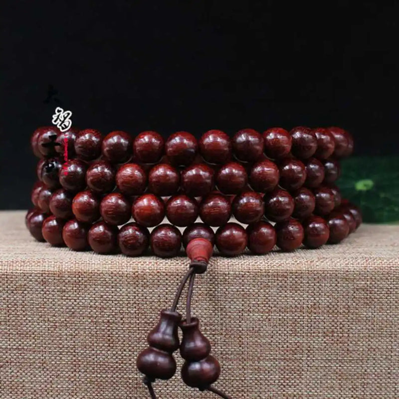 6MM Rosewood Cuff Bracelet Calming Buddhism Yoga Souvenir All Saints' 108 Beads