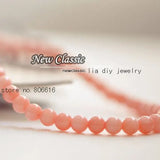 6MM 320Pcs Pink Coral Loose Bead Strands Genstones Charms Jewelry