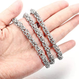 7MM Byzantine Stainless Steel Chain Necklace Men Women Hip Hop Jewelry