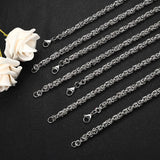 7MM Byzantine Stainless Steel Chain Necklace Men Women Hip Hop Jewelry