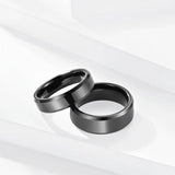 6MM 8MM Tungsten Wedding Band Classic Engagement Ring Set
