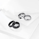 6MM 8MM Tungsten Wedding Band Classic Engagement Ring Set
