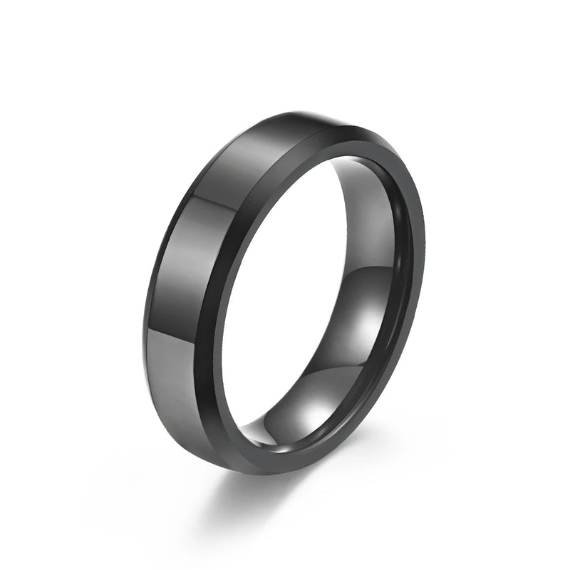 6MM 8MM Tungsten Wedding Band Classic Engagement Ring Set