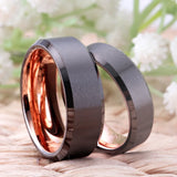 Gunmetal Wedding Band Engagement Ring Brushed Finished Comfort Fit