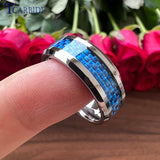 Tungsten Carbide Ring Classic Wedding Band 8MM 6MM