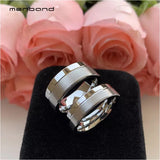 Tungsten Carbide Wedding Band Polished Brushed Finish