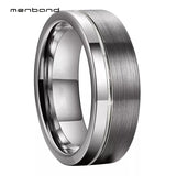 Tungsten Carbide Wedding Band Polished Brushed Finish