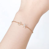 Personalized A-Z Initial Bracelet Zircon Nameplate Jewelry Gift
