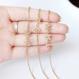 Personalized A-Z Initial Bracelet Zircon Nameplate Jewelry Gift