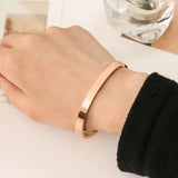 6MM Personalized Message Bracelet Motivational Quote 3 Colors Engraved Gift