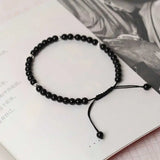 6MM Natural Agate Beads Compile Bracelet with Tassel