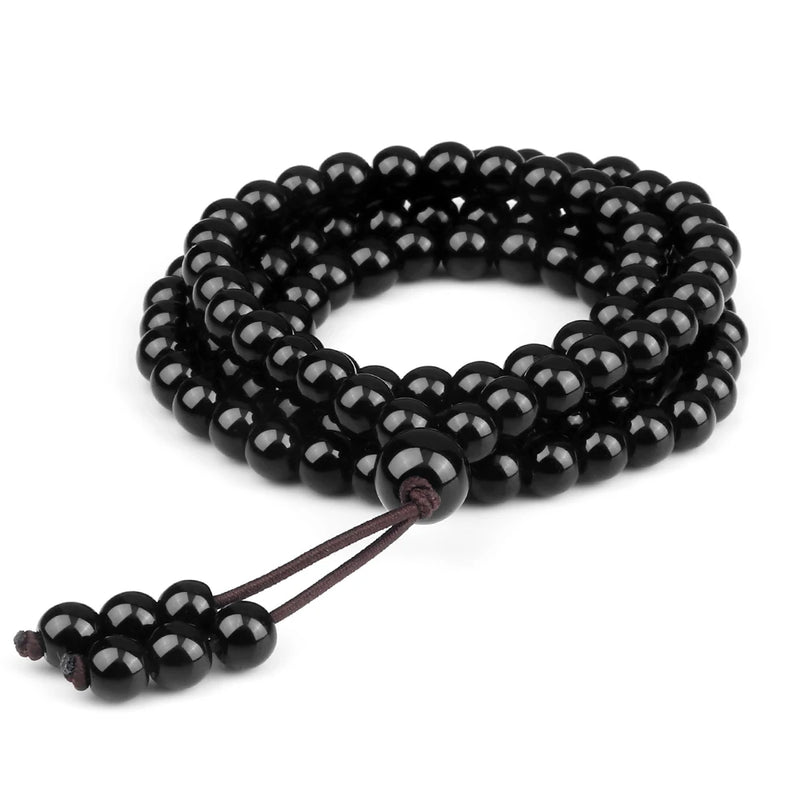 6MM Natural Stone Beads Multilayer Bracelet Tibetan Bangle Jewelry
