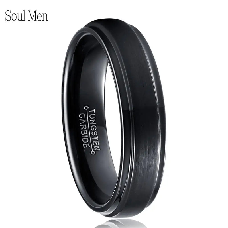 6MM Unisex Tungsten Carbide Wedding Band Rings for Women Comfort Fit