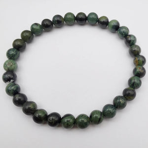 Wood Texture Beads Bracelet Bangle Stretch 7.5 Inch Gift G535