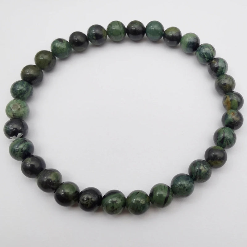 Wood Texture Beads Bracelet Bangle Stretch 7.5 Inch Gift G535