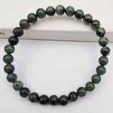Wood Texture Beads Bracelet Bangle Stretch 7.5 Inch Gift G535