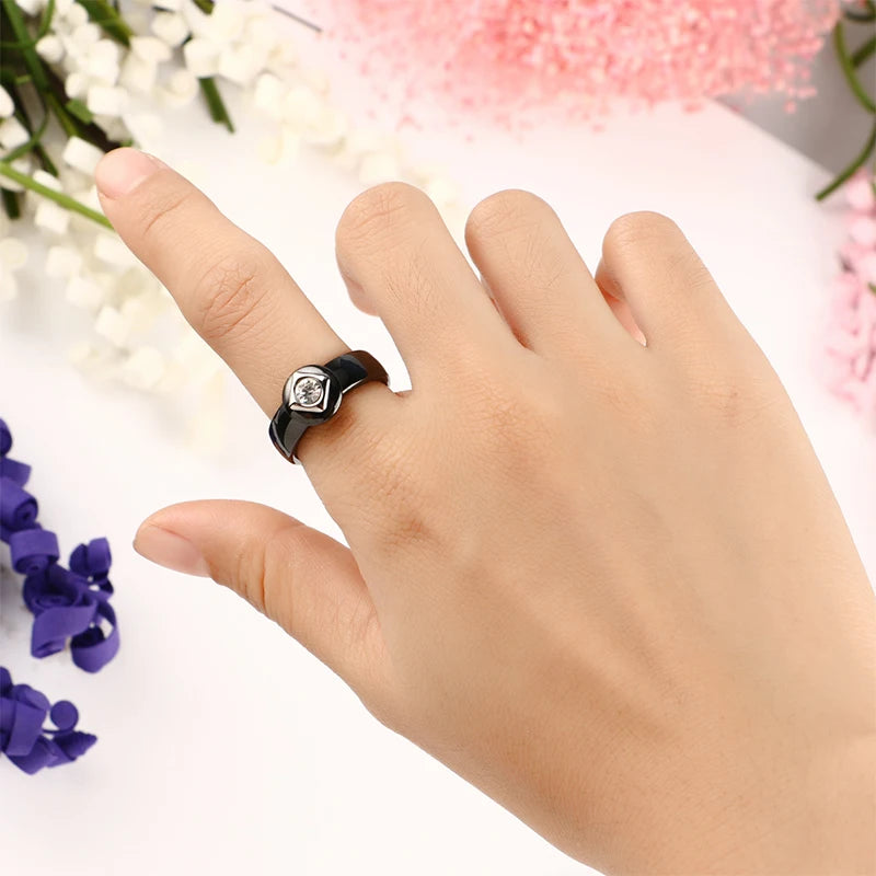 6MM Ceramic Ring Jewelry For Wedding Engagement