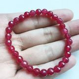 6MM Faceted Sapphire Emerald Ruby Jade Bracelet Vintage Natural Stone